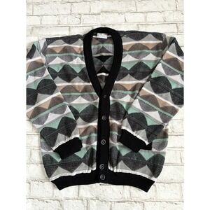 Vintage RARE Coogi Cardigan Multi Color Sweater Mens  - XL
